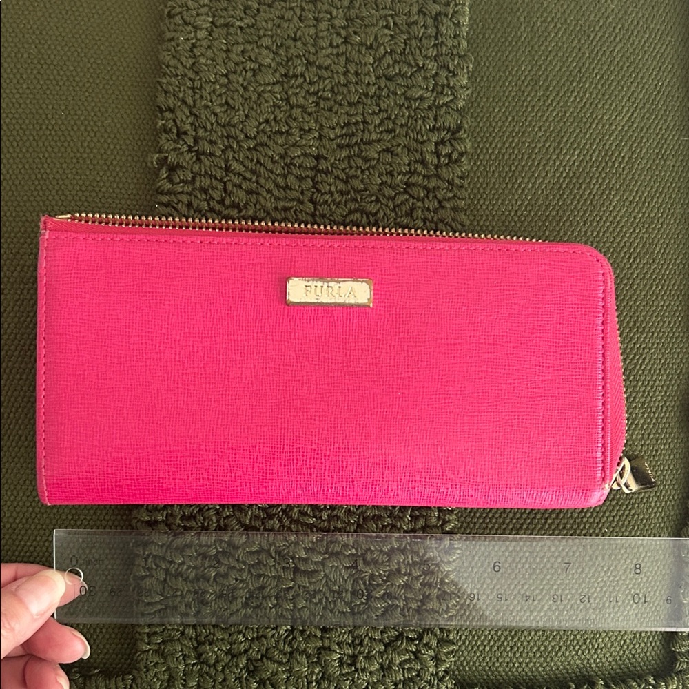 Furla Vibrant Pink Zip-Around Wallet